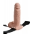 Телесный перезаряжаемый вибрострапон 7  Hollow Rechargeable Strap-on with Balls - 20,3 см. - Pipedream - купить с доставкой в Сызрани