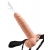 Телесный полый страпон с имитацией эякуляции 7.5  Hollow Squirting Strap-On with Balls Flesh - 21,6 см. - Pipedream - купить с доставкой в Сызрани