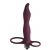 Бордовая вибронасадка для двойного проникновения Flirtini - 15,9 см. - Lola Games - купить с доставкой в Сызрани