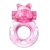 Розовое эрекционное виброкольцо на пенис Pink Bear - Baile - в Сызрани купить с доставкой
