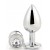 Серебристая анальная втулка с прозрачным кристаллом - 7,1 см. - Dream Toys - купить с доставкой в Сызрани