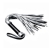 Серебристая плетка Struggle My Flogger с черной ручкой - 45 см. - Lovetoy - купить с доставкой в Сызрани