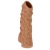 Телесная насадка с венками и открытой головкой Nude Sleeve L - 14 см. - KOKOS - в Сызрани купить с доставкой