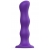 Фиолетовая насадка Strap-On-Me Dildo Geisha Balls size XL - Strap-on-me - купить с доставкой в Сызрани