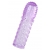 Фиолетовая рельефная насадка на пенис - 13,5 см. - A-toys - в Сызрани купить с доставкой