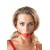 Силиконовый кляп-шар на чёрных ремешках Red Gag silicone - Orion - купить с доставкой в Сызрани