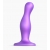Фиолетовая насадка Strap-On-Me Dildo Plug Curvy size M - Strap-on-me - купить с доставкой в Сызрани