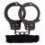 Чёрные наручники из листового металла в комплекте с веревкой BONDX METAL CUFFS LOVE ROPE SET - Dream Toys - купить с доставкой в Сызрани