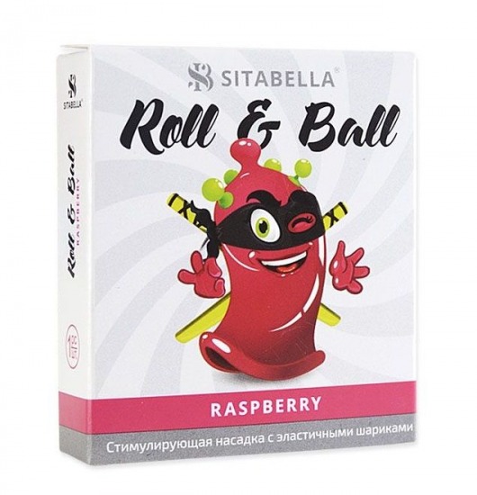 Стимулирующий презерватив-насадка Roll   Ball Raspberry - Sitabella - купить с доставкой в Сызрани