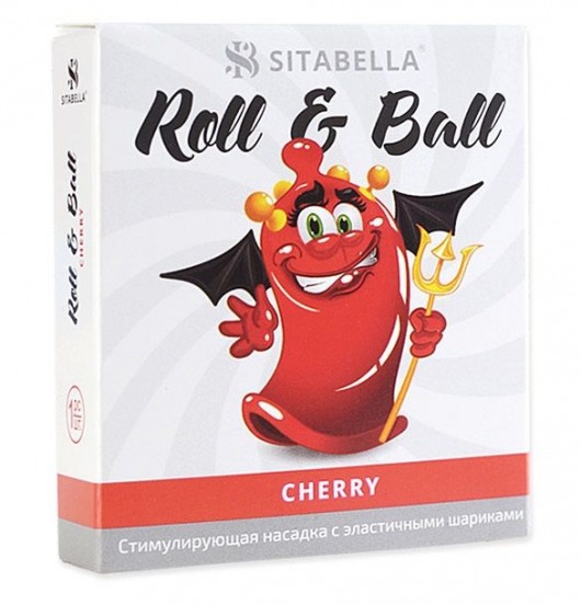 Стимулирующий презерватив-насадка Roll   Ball Cherry - Sitabella - купить с доставкой в Сызрани