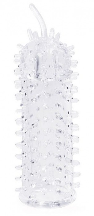 Закрытая рельефная насадка Crystal sleeve с усиками - 12 см. - Erowoman-Eroman - в Сызрани купить с доставкой