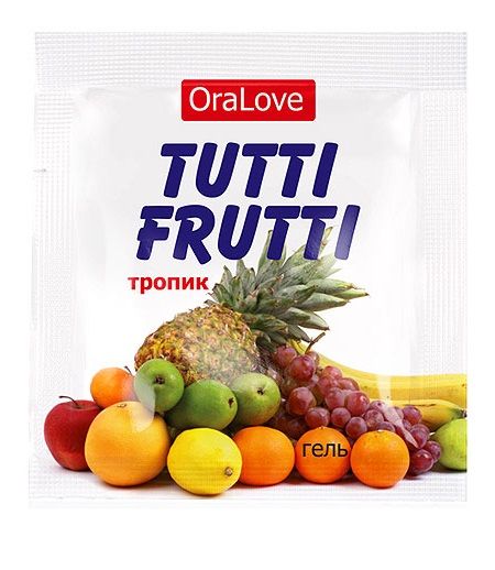 Пробник гель-смазки Tutti-frutti со вкусом тропических фруктов - 4 гр. - Биоритм - купить с доставкой в Сызрани