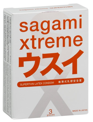 Ультратонкие презервативы Sagami Xtreme SUPERTHIN - 3 шт. - Sagami - купить с доставкой в Сызрани