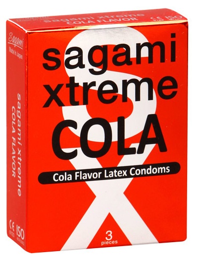 Ароматизированные презервативы Sagami Xtreme COLA - 3 шт. - Sagami - купить с доставкой в Сызрани