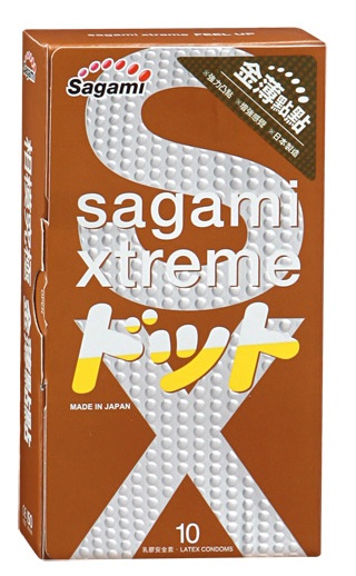 Презервативы Sagami Xtreme FEEL UP с точечной текстурой и линиями прилегания - 10 шт. - Sagami - купить с доставкой в Сызрани