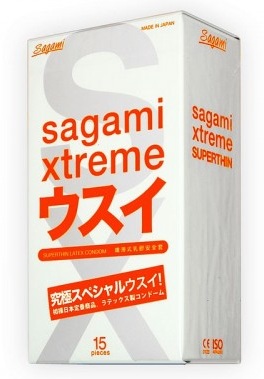 Ультратонкие презервативы Sagami Xtreme SUPERTHIN - 15 шт. - Sagami - купить с доставкой в Сызрани