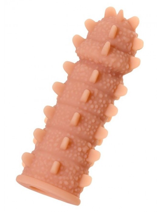 Телесная реалистичная насадка KOKOS Extreme Sleeve 04 с дополнительной стимуляцией - 12,7 см. - KOKOS - в Сызрани купить с доставкой