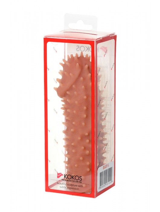 Телесная реалистичная насадка KOKOS Extreme Sleeve 07 с дополнительной стимуляцией - 12,7 см. - KOKOS - в Сызрани купить с доставкой