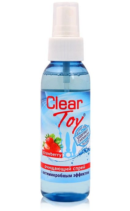 Очищающий спрей для игрушек CLEAR TOY Strawberry - 100 мл. - Биоритм - купить с доставкой в Сызрани