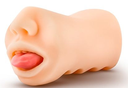 Телесный мастурбатор-ротик с язычком Oral Anne - Blush Novelties - в Сызрани купить с доставкой