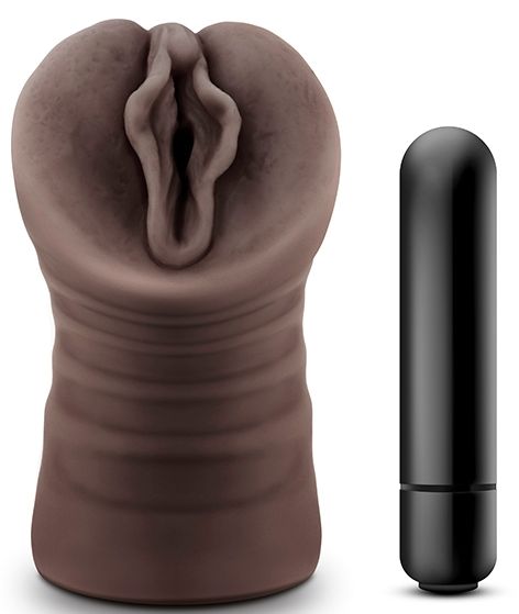 Коричневый мастурбатор-вагина Alexis - Blush Novelties - в Сызрани купить с доставкой