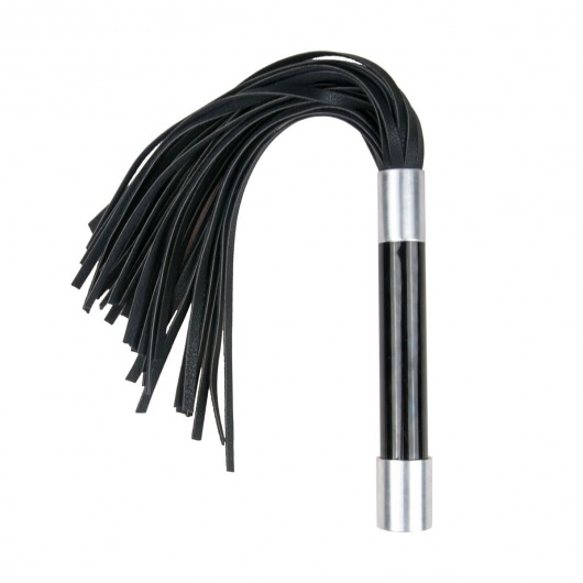 Черная плеть Easytoys Flogger With Metal Grip - 38 см. - Easy toys - купить с доставкой в Сызрани