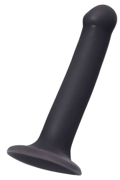 Черный фаллос на присоске Silicone Bendable Dildo M - 18 см. - Strap-on-me - купить с доставкой в Сызрани