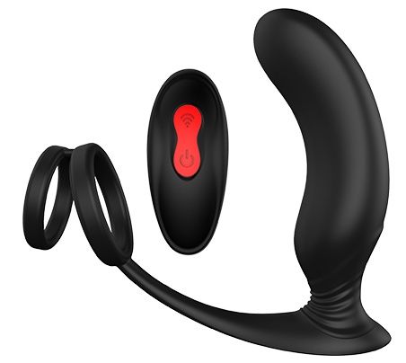 Черный массажер простаты REMOTE P-PLEASER - Dream Toys - в Сызрани купить с доставкой