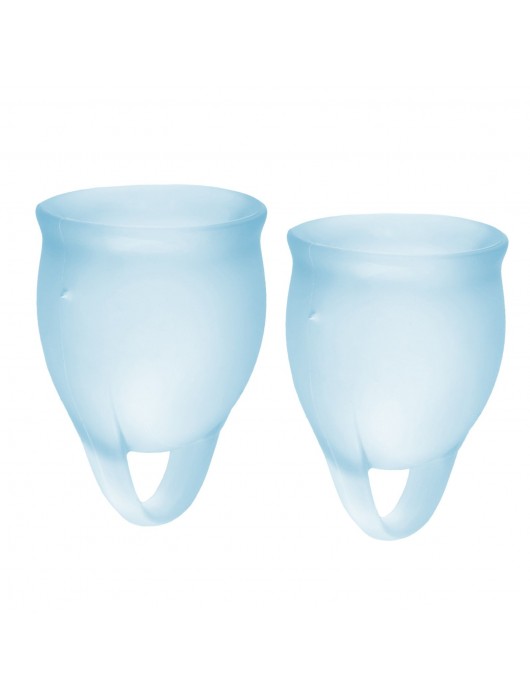 Набор голубых менструальных чаш Feel confident Menstrual Cup - Satisfyer - купить с доставкой в Сызрани