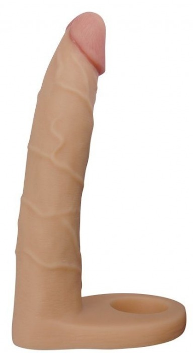 Телесная насадка-фаллоимитатор для двойного проникновения - 17 см. - Lovetoy - купить с доставкой в Сызрани