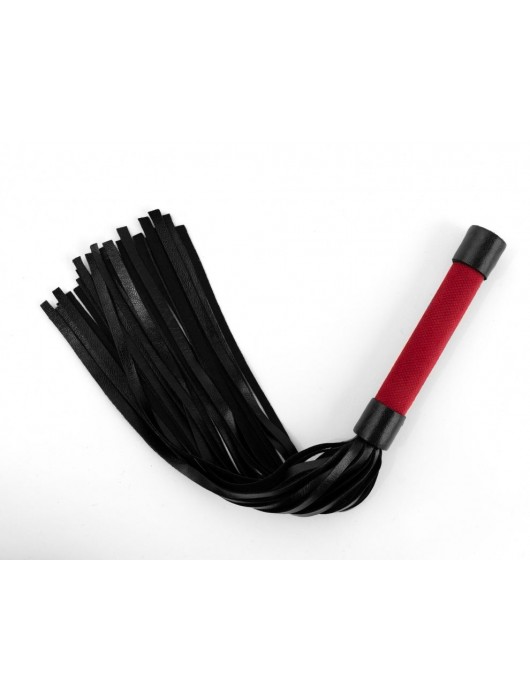 Красно-черная плеть My Rules - 43 см. - БДСМ Арсенал - купить с доставкой в Сызрани