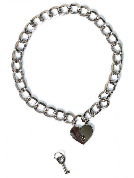 Серебристый ошейник Embrace с ключиком - Lola Games - купить с доставкой в Сызрани