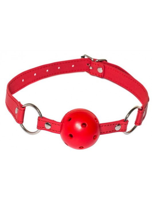 Красный кляп-шарик Firecracker - Lola Games - купить с доставкой в Сызрани