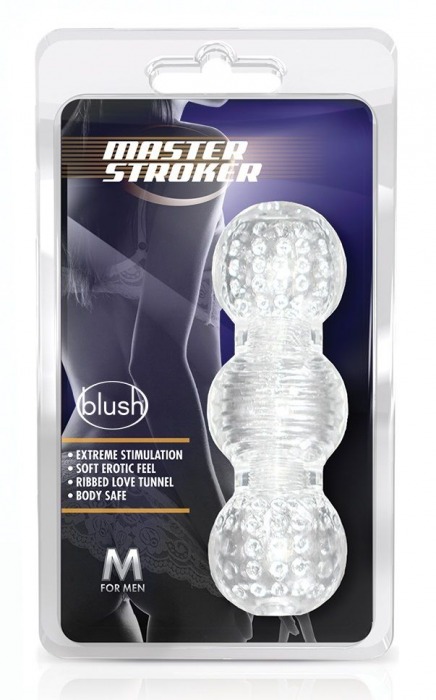 Прозрачный фигурный мастурбатор Master Stroker - Blush Novelties - в Сызрани купить с доставкой