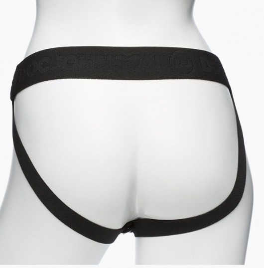 Черный пояс с 3 сменными полыми насадками BE Ready - 19, 20,3 и 17,8 см. - Doc Johnson - купить с доставкой в Сызрани