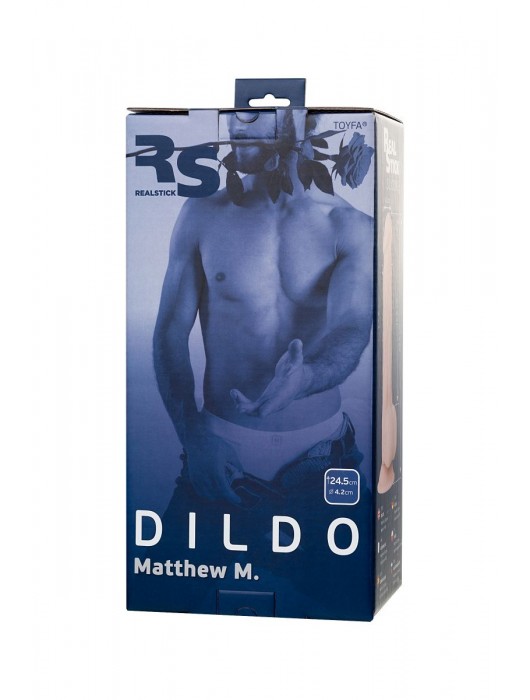 Телесный фаллоимитатор-реалистик Matthew M - 24,5 см. - Toyfa Basic
