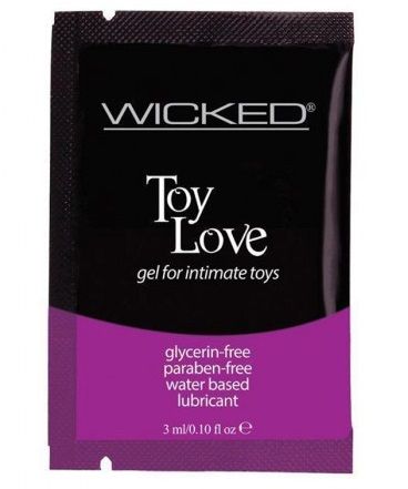 Лубрикант на водной основе для использования с игрушками WICKED Toy Love - 3 мл. - Wicked - купить с доставкой в Сызрани