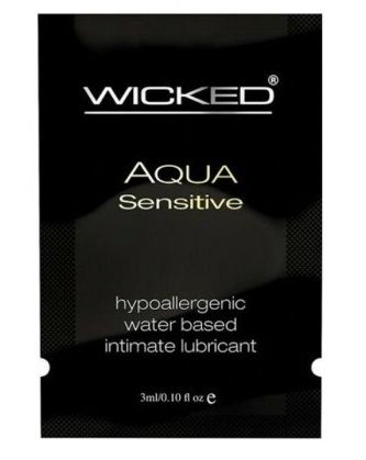 Мягкий лубрикант на водной основе WICKED AQUA Sensitive - 3 мл. - Wicked - купить с доставкой в Сызрани