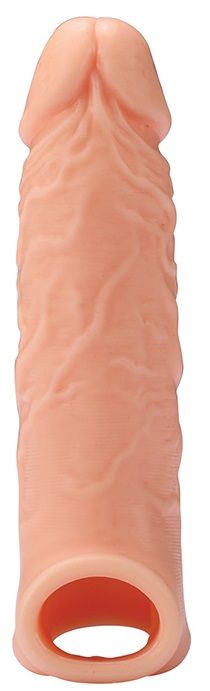 Телесная насадка EXTENDER WITH BALL STRAP 6.5 - 17 см. - Dream Toys - в Сызрани купить с доставкой