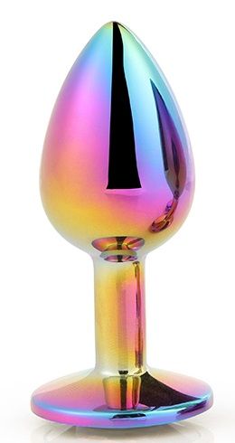 Голографическая анальная втулка с радужным кристаллом - 7,1 см. - Dream Toys - купить с доставкой в Сызрани