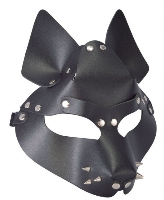 Черная маска Wolf с шипами - Sitabella - купить с доставкой в Сызрани