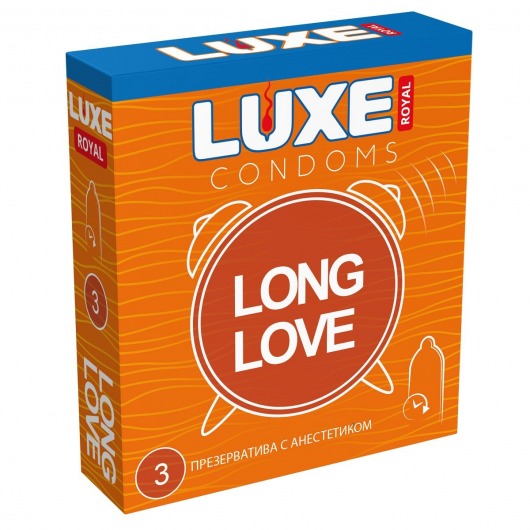 Презервативы с продлевающим эффектом LUXE Royal Long Love - 3 шт. - Luxe - купить с доставкой в Сызрани