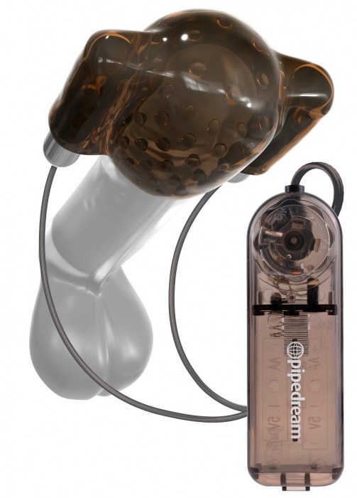Дымчатый вибростимулятор головки пениса Dual Vibrating Head Teaser - Pipedream - в Сызрани купить с доставкой