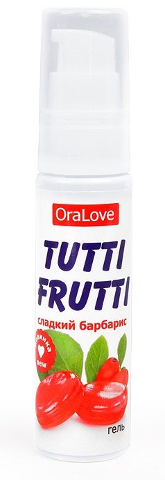Гель-смазка Tutti-frutti со вкусом барбариса - 30 гр. - Биоритм - купить с доставкой в Сызрани