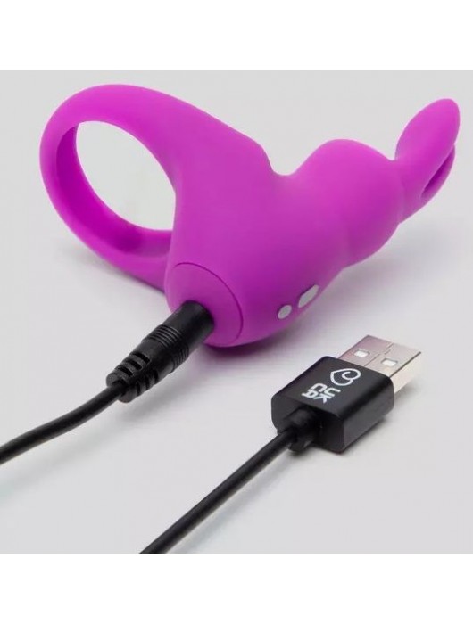Фиолетовое эрекционное виброкольцо Happy Rabbit Cock Ring Kit - Happy Rabbit - в Сызрани купить с доставкой