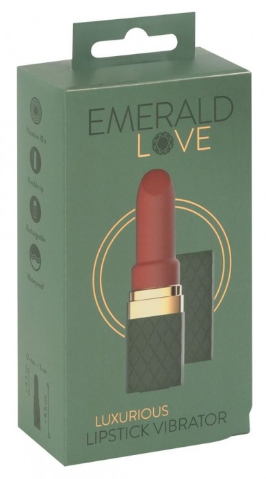 Зеленый вибратор-помада Luxurious Lipstick Vibrator - Orion