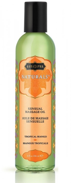 Массажное масло Naturals Tropical Mango с ароматом манго - 236 мл. - Kama Sutra - купить с доставкой в Сызрани