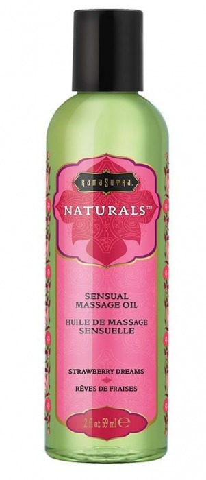 Массажное масло Naturals Strawberry Dreams с ароматом клубники - 59 мл. - Kama Sutra - купить с доставкой в Сызрани