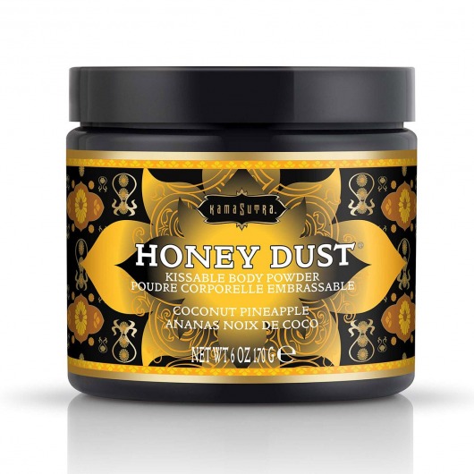 Пудра для тела Honey Dust Body Powder с ароматом кокоса и ананаса - 170 гр. - Kama Sutra - купить с доставкой в Сызрани