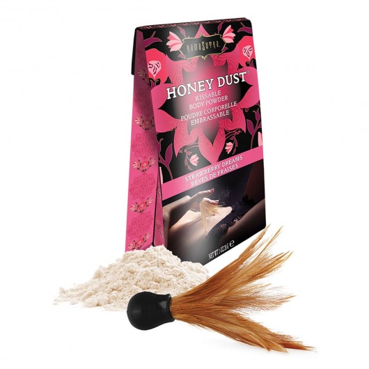 Пудра для тела Honey Dust Body Powder с ароматом клубники - 28 гр. - Kama Sutra - купить с доставкой в Сызрани